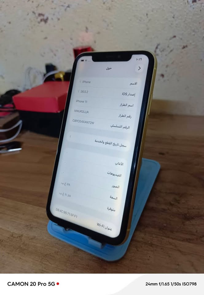 للبيع أو مراوس حسب القناعه ‼️
ايفون 11 عادي 📱
ذاكره 128 💾
بطاريه 73 🔋
الجهاز كل مشكله مابي مستبدل فقط شاشه تلث خيارات 👌
الضرر ‼️ فقط الضهر مثل مشوف + السماعه الفوك صوتها ناصي ‼️ 
ويا فقط حافضه . واتساب ما عندي 
مكاني محموديه - ***********
