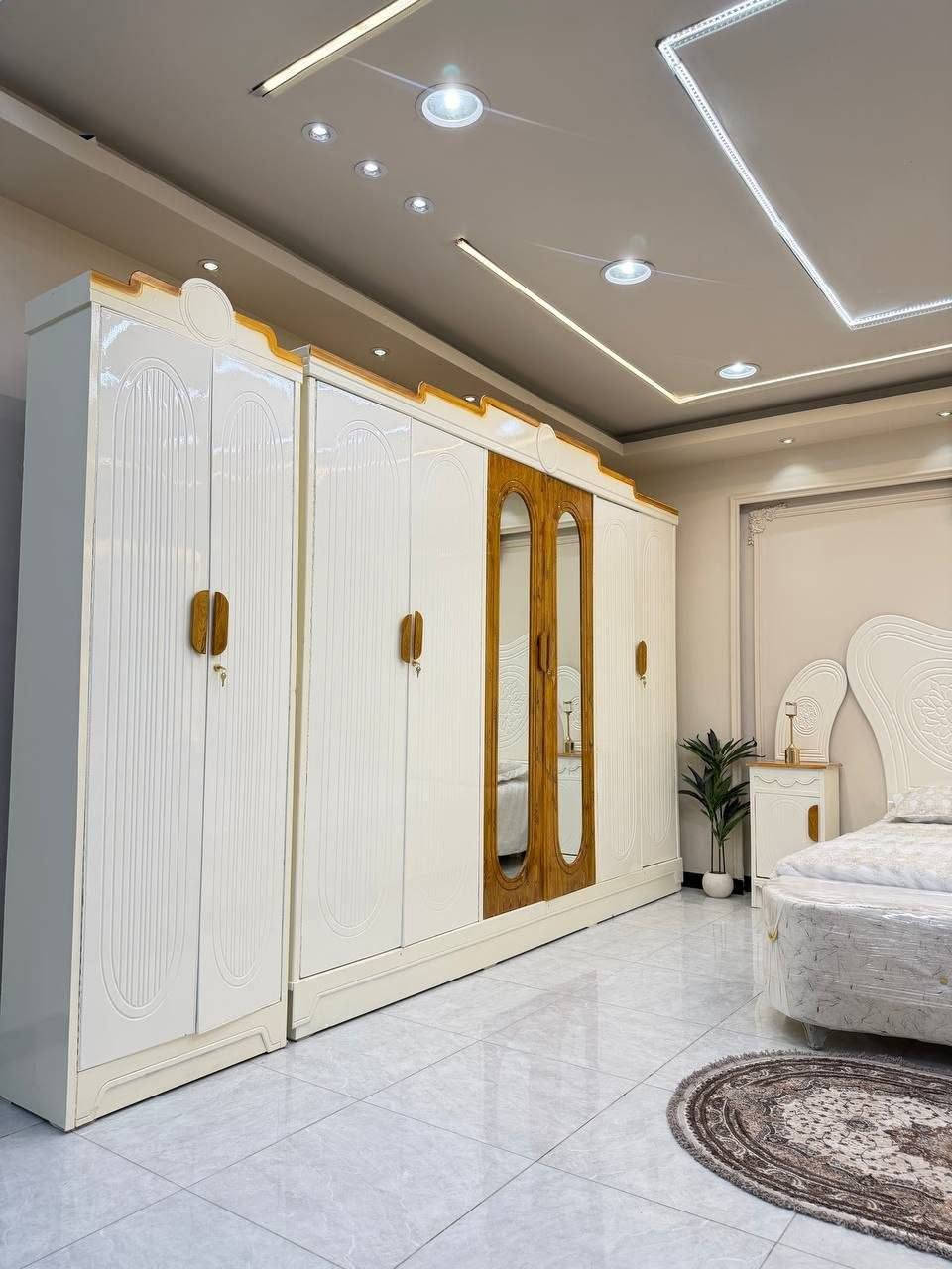 غرف نجاره عراقية • ٨ قطع • سرير ٢٠٠×١٦٠