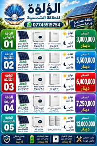 ألواح جينكو ٦٢٠ واط • إنفيرتر Growatt • ضمان ١٥ سنة
