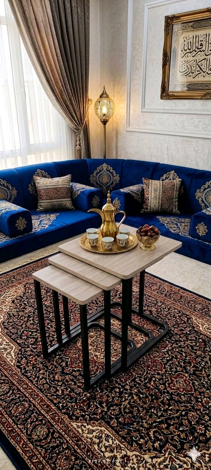 طاولات ضيافة الثلاثي بسعر 45 الف 
قياس الدائري والمربع 40×40
قياس المدرج 
الكبير 40
الوسط 38×35
الصغير 30×35
