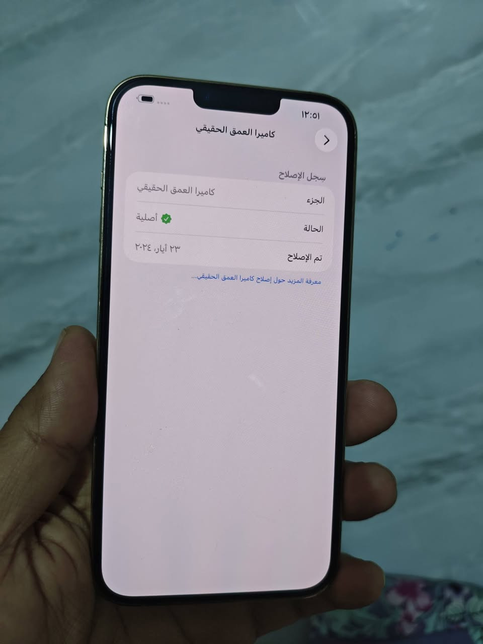 13 برو ماكس جهاز كلش نضيف مكفول من اي خلل  وتر نموذج M  ذكرى 256 بطاريه 85 بلادي السعر 680 شرط على فحص وضمان شهر مكان الديوانية جلبيه 680  مجال قليل ***********

