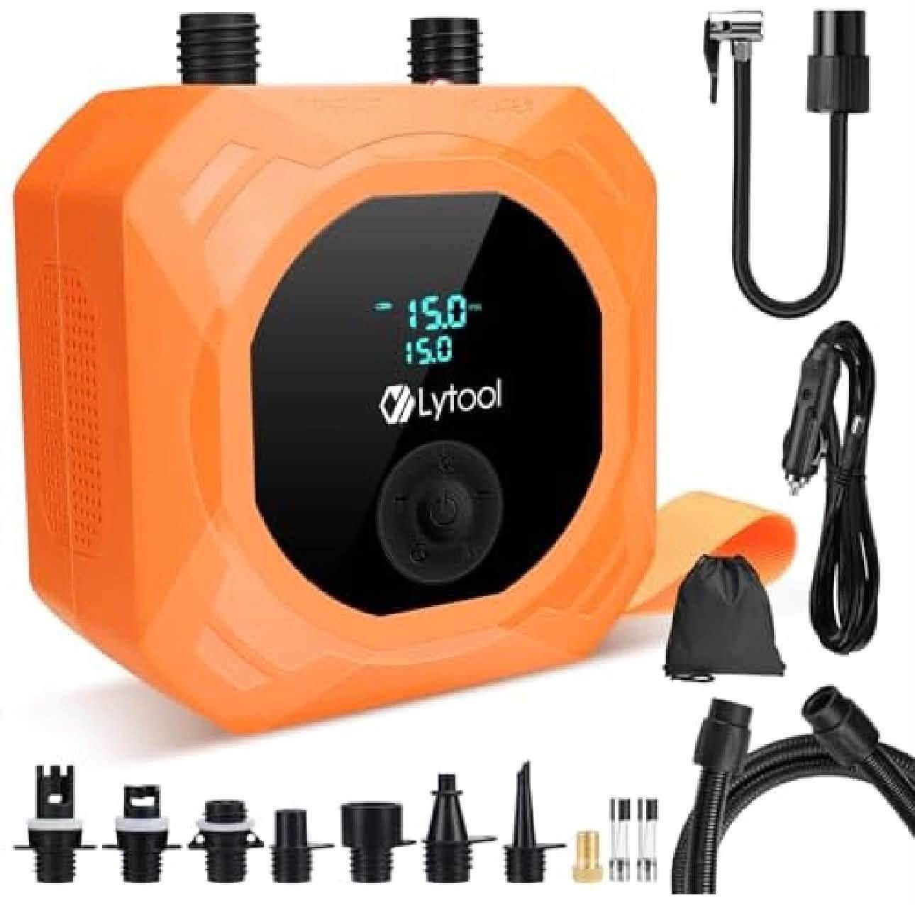 منفاخ هواء محمول شحن أصلى ماركه  اوروبى سعر ٣٨٠٠٠ الا ٥٠٠٠٠
20 psi to 50 psi

🇺🇸🇬🇧 🇩🇪📌كوليتي اهمشي

توصيل كول محفزات 🇮🇶 

***********

نص مكتوب في الصور:
- Compatible with Common Valve Types
- 15.0
- Lytool
- PROFESSIONAL INFLATABLE TENT PUMP
- DEDICATED INFLATABLE TENT ADAPTER
- 4 boards in One Charge 4000mAh | 14.8V | 59.2Wh | 2000mah*8 Fast Fully Charged: 2h Up to 45W fast charging PD 3.0 Charging Protocol: 5V-3A/9V-2A/12V-1.5A/15V-3A/20V-2.25A
- MEHR FUNKTIONALITÄT EINE PUMPE FÜR ALLES LED-LICHT BELEUCHTET NOTFÄLLE SOS-SIGNAL NOTRUFSIGNAL AUFBLASEN BLÄST SCHNELL AUF ABLASSEN LÄSST LEICHT LUFT AB Stromversorgung über 12-V-Zigarettenanzünder (3 m) – Keine integrierte Batterie