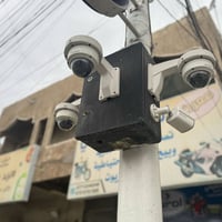 بفضل الله تم تنصيب منظومة كاميرات مراقبة Hikvision في أحد مواقعنا ببغد...