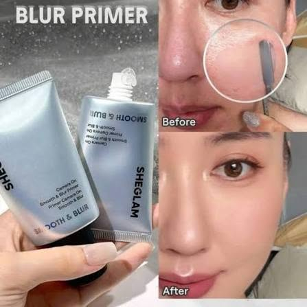 للحجز دايريك او واتساب  ***********

نص مكتوب في الصور:
- برايمر شي غلام
- SMOOTH & BLUR PRIMER
- BLUR PRIMER Before After
- "You don't need filters"
- الأصلي