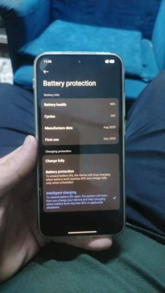 Poco f7
بيع او مراوس مع لابتوب حاسبه سوني او غير جهاز 
120 فريم كل العاب 🎮🎮

مستعمل نظافه 100% 

🔹ذاكره 512 رام 12

🔹 أداء فلاگشيب، شاشة AMOLED
🔹شاشة أموليد6.7 بوصه ١٢٠ هيرتز

🔹 معالج Snapdragon 8s Gen 4  خارق بكل معنى الكلمة

🔹كاميرا اساسيه 50MP Sony 

🔹بطارية 6500 ملي أمبير وشاحن 90W
🔹دعم معيار IP68

🔹اندرويد 16 بواجهة HyperOS 3.

550 نضيف وجديد

نص مكتوب في الصور:
- 11:33 Battery protection Battery info Battery health 98% Cycles 263 Manufacture date Aug 2025 First use Dec 2025 Charging protection Charge fully Battery protection To extend battery life, the device will stop charging when battery level reaches 80% and charge fully only when scheduled Intelligent charging To extend battery life span, the system will learn how you charge your device and stop charging when battery level reaches 80% in applicable situations