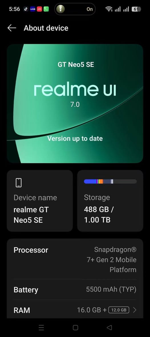 REALME GT NEO 5 SE
للبيع سعر 290 الف جهاز نظيف كامل محلقاته ما مفتوح ولا مصلح شاحنه الاصليه كفر كارتونه الاصليات فقط كيبل شاحنه ضايع 
نسخه واحد تيرا 
بطاريه 87% 
رقمي لتواصل واتساب ***********
مكاني الديوانيه الحمزة الشرقي توصيل ما عندي
