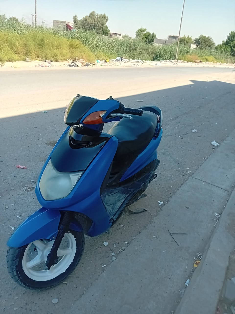 سكنس نثيه  110 ياباني بوشة ٥٨ صالنصة رياضي دراجه تخبل محركه اخرس شلعه ومعدل نقص بريك امامي وباتري فقط كولشي شغال بيه سعر 450 /***********
