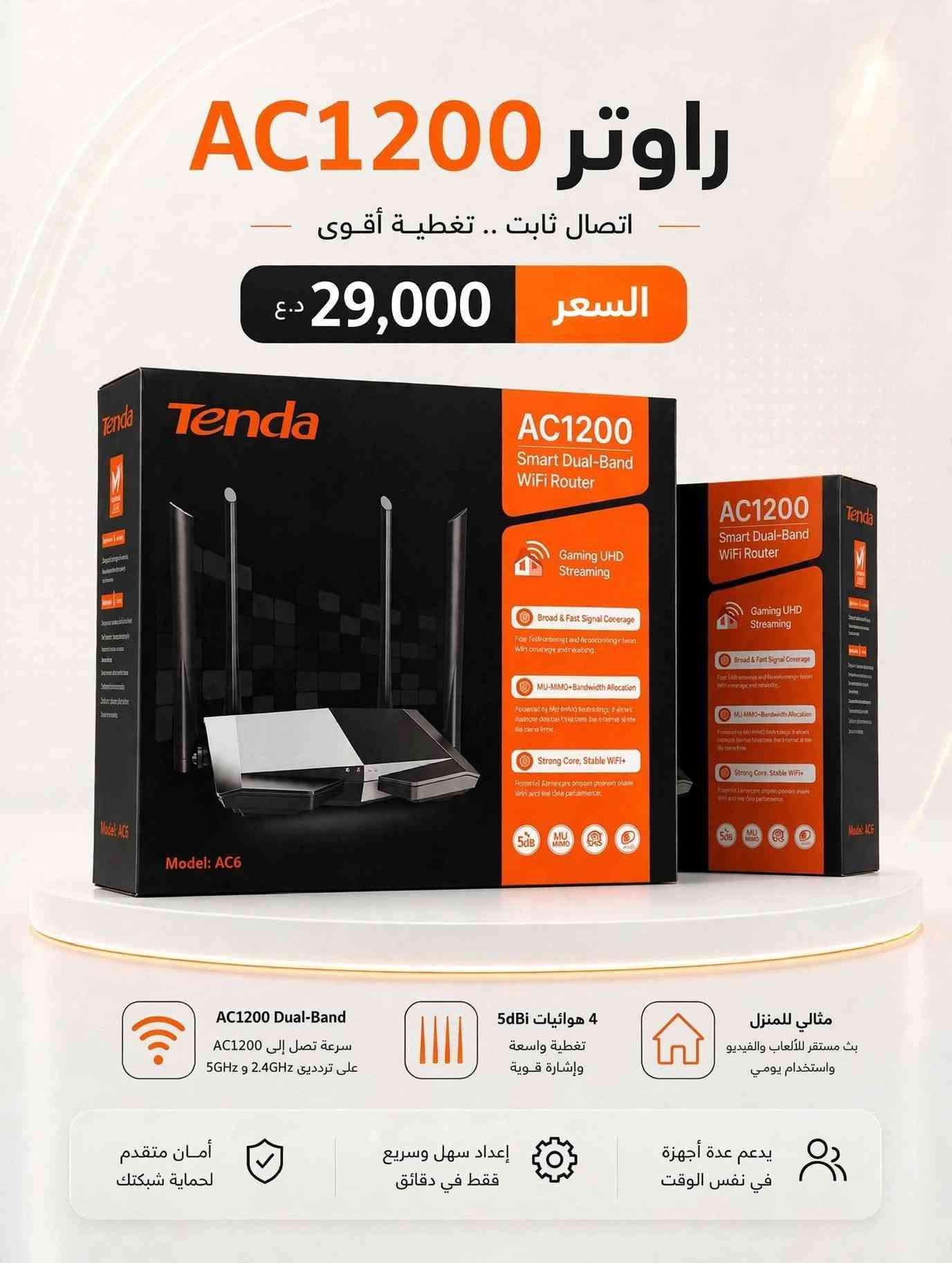 راوتر تيندا • واي فاي ٦ • نظام Mesh