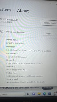 DELL 5470 • كور i5 • ٢٥٦ جيجا SSD