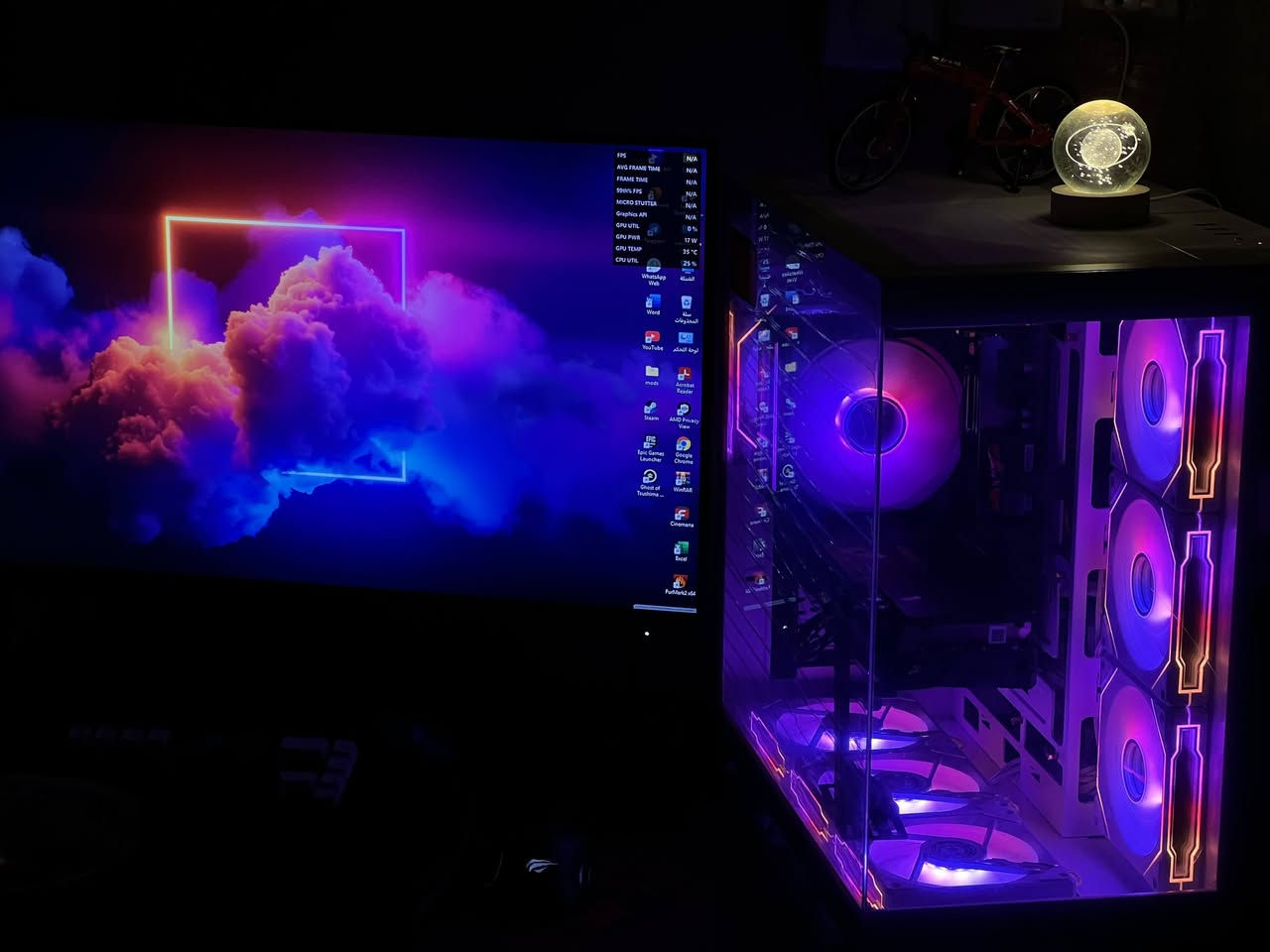 كرت RX5700XT • معالج R5 5600X • رام 16GB 3200