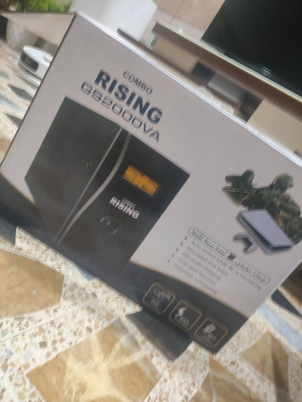 UPS 2000 
مستعمل يومين مابيه شي ما مفتوح لا عطل أخو الجديد يشغل بلاي ستيشن 5 و إكس بوكس سيريس إكس يطول 45 دقيقه بدون كهرباء 
لتواصل ***********
سعر مالته 80 الف
