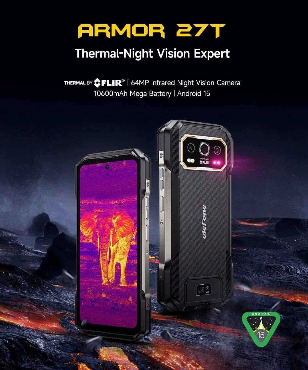 ARMOR 27T • رؤية حرارية • بطارية 10600mAh
