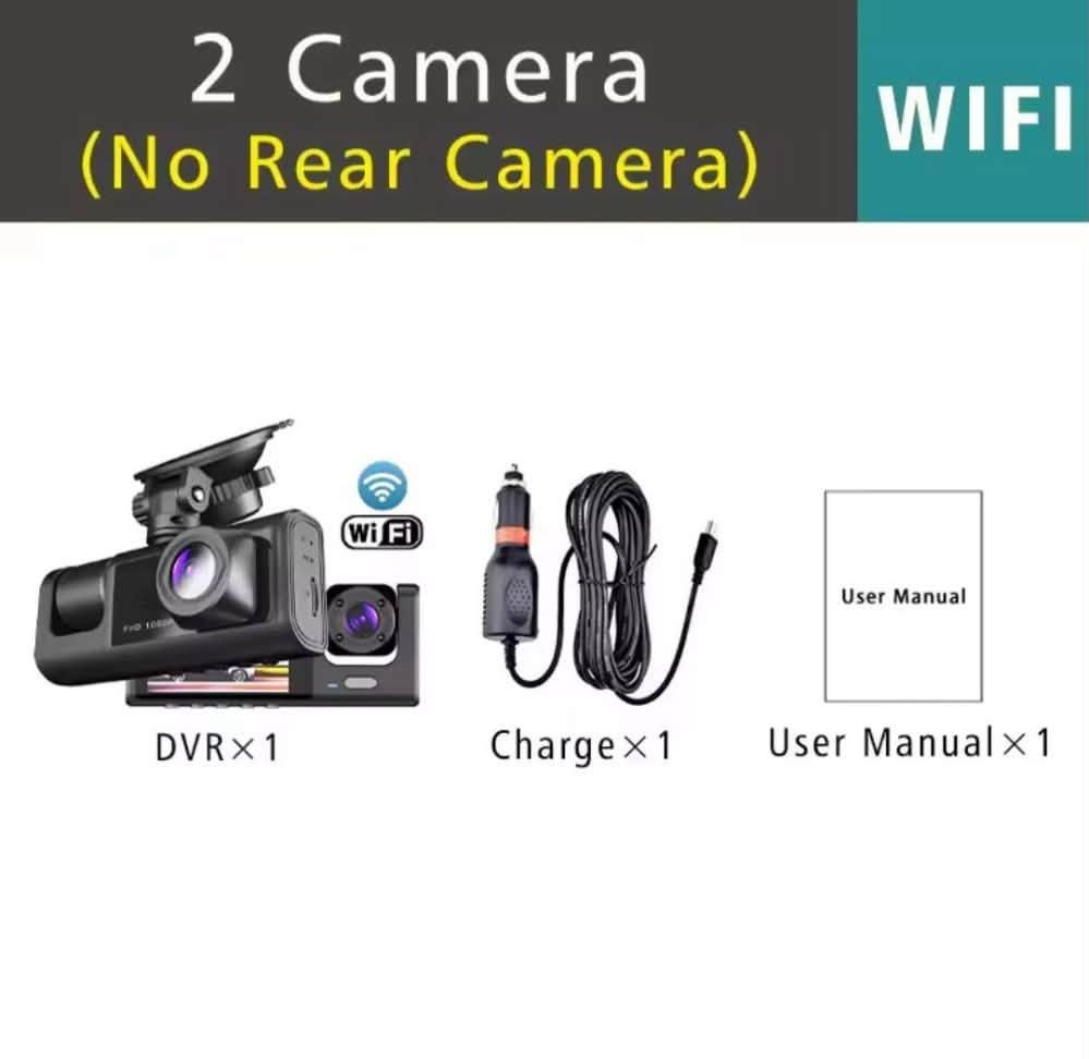 داش كام بسعر 25 ألف والتوصيل مجاني 
إي استفسار خاص

نص مكتوب في الصور:
- X01-2CAM 2camera 1*1080P Dual Dash Cam NO WIFI 1*Car charger 1*Rear Camera 1*Manual USER MANUAL
- 2 Camera (No Rear Camera) WIFI DVR x 1 Charge x 1 User Manual User Manual x 1
- Insde 1080P
- Day and night shooting effect
- Day shot
- Rain shot
- Night shot
- Haze weather