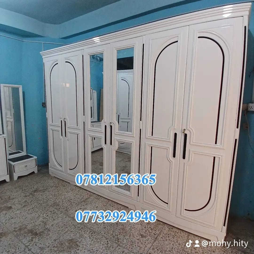 ✅2.250مليونين  🔴نجارة عراقية 100‎%‎ درجة  اولى  > تتكون من 11 قطعه          ✨مجمع الحاج صالح للاثاث العراقي ✨✅ اناره بلسرير 3 الوان متغير ✅✅وجه الكنتور خشب MDF11 ملم ✅داخل الكنتور صاج طبيعي 4ملم✅الظهر جرجوبة شد براغي ✅القاعدة الارضية للكنتوروالزاويه بلوك صاج ✅السقف للكنتورً والزاويه بلوك صاج ✅ارتفاع الكنتور255سم ✅عرض  الكنتور320 سم✅عرض الكنتور مع زاوية الملابس435 سم ✅شازلون خزان✅طابورية جلوس اضافية ✅اناره بلسرير متغير 3 الوان                     🔴السعر 2.250  فقط 🔴🔻 العنوان :  * الانبار . هيت. حي المعلمين 
***********
***********
