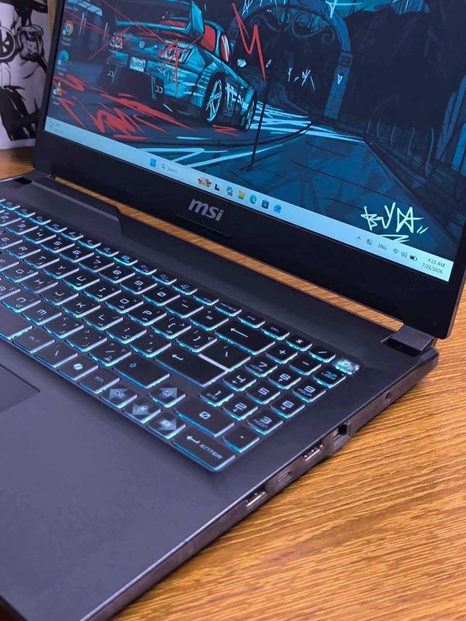 MSI Cyborg RTX 4060 8GB🔥
Cori7 الجيل الثالث عشر 
رام 16GB DDR5 قابل للترقية 
هارد 512GB SSD قابل للترقية 
كرت شاشة RTX 4060 8GB 
شاشة 15.6FHD 1920× 1080 144Hz
كامل ملحقات كارتون مع كتيبات 

واتساب فقط 
***********
