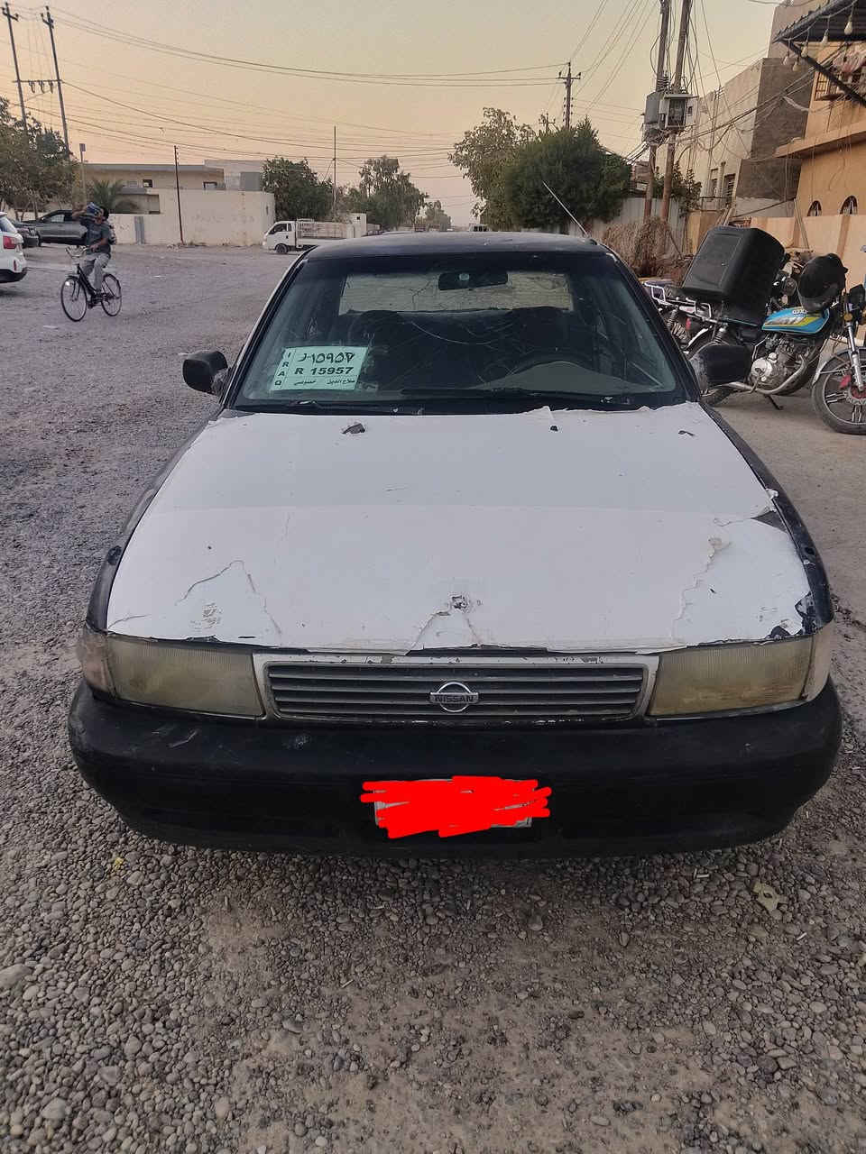 السلام عليكم 
مكلف بل النشر
سياره سني للبيع:  شرط كير ومحرك 
كير اوتو موديل 1991 محرك 1600
رقم صلاح الدين(R) 
الى الاستفسار الاتصال على الرقم 
***********
***********
