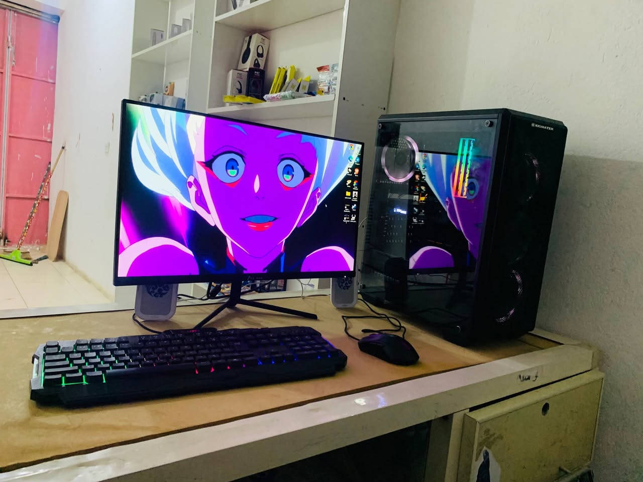حاسبه دسكتوب للبيع
المعالج AMD R5 5600X رايزن 
كرت الشاشه RTX 3060ti للعلم اقوه من كل الكروت القبله والبعده 
الرامات 16 گيگه تردد 3200
بيهه هارد واحد 256g
باقي التفاصيل موضحهه بل صور
مع شاشه Ave ron full HD 180 HZ
و يو بي اس lamassu 1500va
وموس وكيبورد من ماركة msi
واي معلومه راسلوني هذا رقمي ***********

نص مكتوب في الصور:
- ١٣:٢٥ الجمعة، ٢٧ شباط
- العثور على إعداد
- النظام > حول
- مساحة التخزين
- 238 GB
- تم استخدام 147 GB من 238 GB
- بطاقة الرسومات
- 8 GB
- NVIDIA GeForce RTX 3060 Ti
- ذاكرة RAM المثبتة
- ١٦,٠ غيغابايت
- السرعة: ٣٢٠٠ MT/s
- المعالج
- AMD Ryzen 5 5600X
- 6-Core Processor
- 3.70 GHz
- Ali_SHR
- B450M DS3H
- إعادة تسمية هذا الكمبيوتر
- نسخ
- مواصفات الجهاز
- اسم الجهاز
- AMD Ryzen 5 5600X (3.70 GHz)
- معرف الجهاز
- A4BE23B8-FEB9-4C0B-8538-31AB80B1E551
- معرف المنتج
- 00330-80000-00000-AA797
- نوع النظام
- نظام تشغيل بإصدار ٦٤ بت، ومعالج يستند إلى x64
- القلم واللمس
- لا يتوفر إدخال باللمس أو بالقلم لجهاز العرض هذا
- ارتباطات ذات صلة
- المجال أو قاعدة المعارف
- حماية النظام
- إعدادات النظام المتقدمة
- مواصفات Windows
- الإصدار
- Windows 11 Pro
- 25H2
- تم التثبيت في
- ٢٠٢٧/٠٢/٠٣
- إصدار نظام التشغيل
- ٢٦١٠٠,٧٩٢٢
- تجربة
- حزمة تجربة مزايا Windows 1000.26100.300.0
- اتفاقية خدمات Microsoft
- شروط ترخيص برامج Microsoft
- CE
- بحث