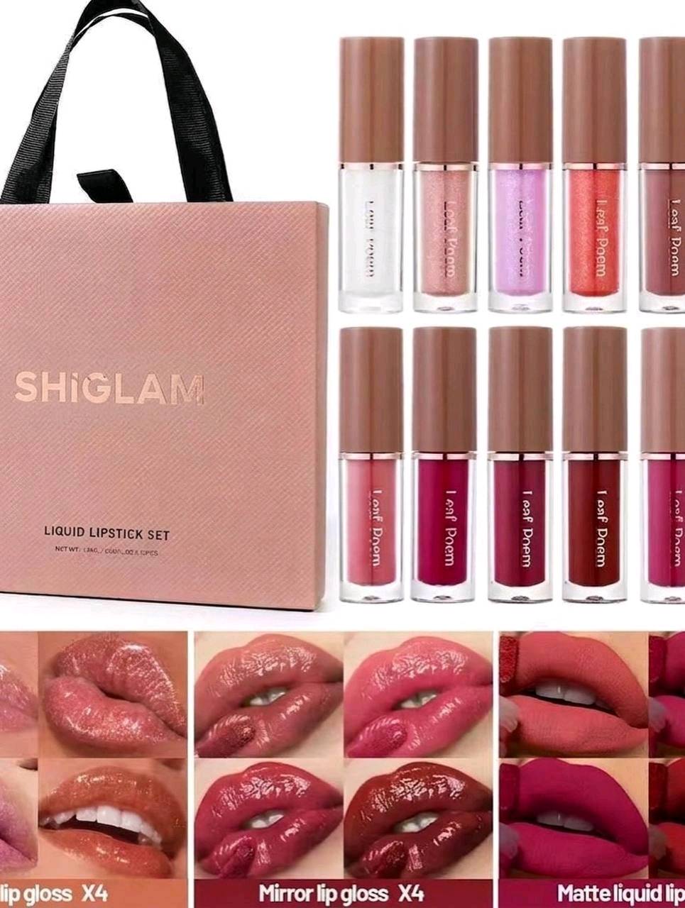 ✨ سيت حمر SHIGLAM الفخم ✨
إذا تدورين الأناقة بكل لوك… هذا السيت معمول إلج
💄 يحتوي على:
▪️ ١٢ قطعة كاملة 😍
▪️ حمر مات: لون ثابت وناعم وما ينشف الشفايف 💕
▪️ حمر كلوس: لمعة حلوة تعطي امتلاء وجاذبية