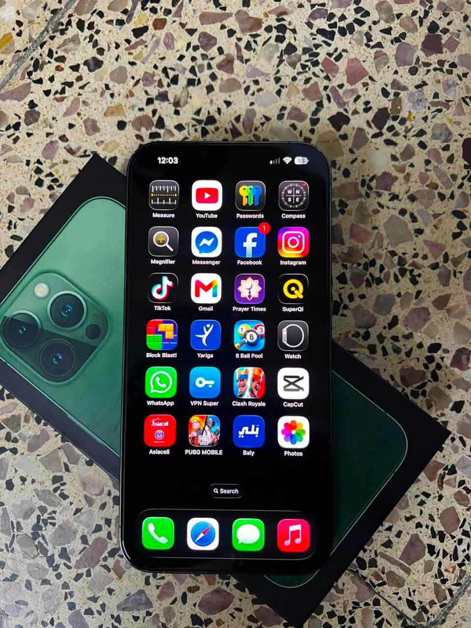 موبايل للبيع ايفون 13برو ماكس بطاريه82 ذاكره 128شاشه بلادي رقم تلفون ***********
