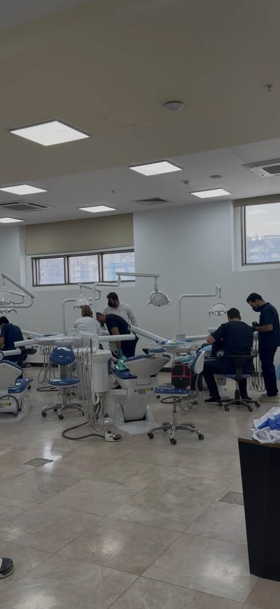 في عيادات جامعة المشرق نوفر لكم علاج امراض الفم والاسنان بشكل مجاني 

حشوات ضوئية وجذور 
تنظيف وتبييض الاسنان
قلع الاسنان العادي والجراحي
صنع اطقم كاملة وجزئية 
علاج جميع حالات الاسنان للاطفال والبالغين 

التواصل والحجز واتساب : *********** 
جامعة المشرق - شارع مطار بغداد

نص مكتوب في الصور:
- Before First case of scalling & polishing After