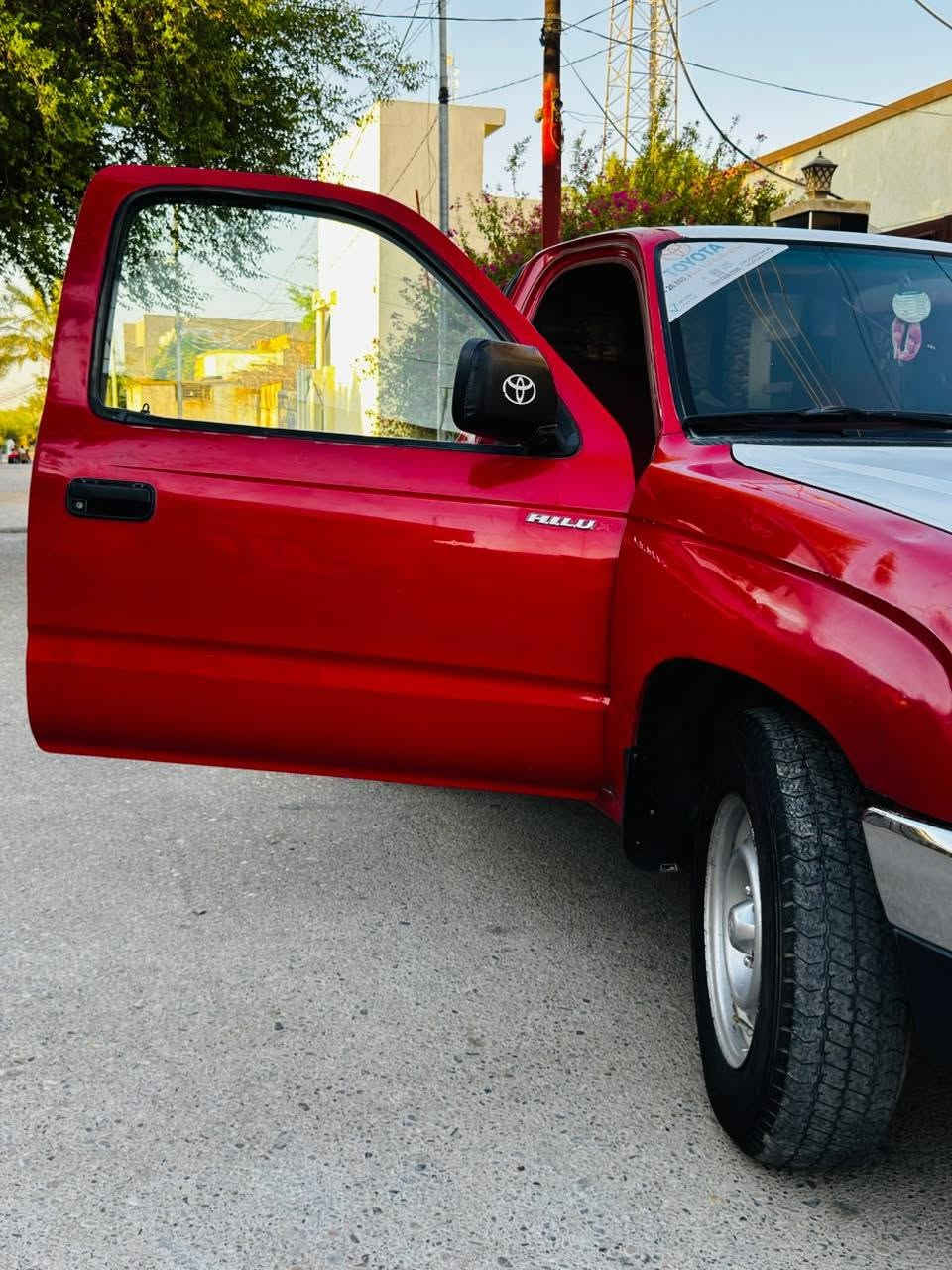 🚙 للبيع تويوتا فلاحي موديل 2001
✅ محسن ومكفول
✅ كير ومكينة مكفولات
✅ تبريد
✅ تخم تاير وصدر تراي فول
✅ هزّة جديدة
✅ رقم إنكليزي جديد
✅ تحويل ثاني يوم
⚠️ يوجد صدا بسيط في الباب الخلفي وصبغ حسب مامأشر في الصور  فقط وغير هذا الشي السيارة كفالة عامة 

💰 السعر: 87 ورقة وبيها مجال بسيط

👀 السيارة تجي تشوفها بعينك وتفحصها بنفسك
🤝 وحياك الله وتدلل
📍 الموقع: ديالى – بعقوبة – قرب تقاطع القدس
📞 للاتصال: ***********
