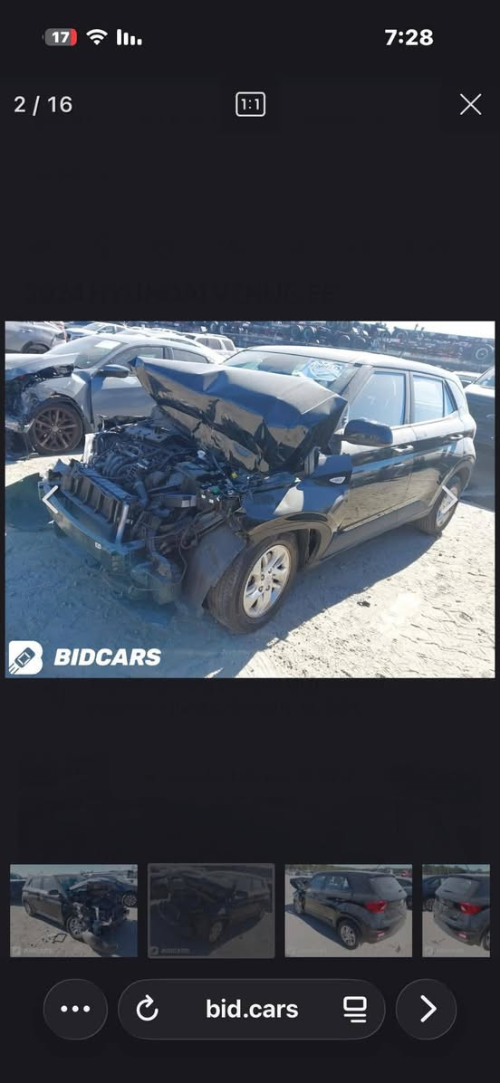هونداي فينو 2024
ماشيه 19 الف مشي امريكا 

سياره جاهزه برغي مناقصها

تبريد ثلج

حادثها سطحي جاملغ وبنيد

راديترات بلاد شواصي مكفوله

ايرباك فقط دركه

رقم اربيل بسمي تحويلذ مباشر

عنوان بغداد سعر ١٢٣ مكلغه سكرين وخاص

نص مكتوب في الصور:
- 17 7:28 12 / 16 1:1 X BIDCARSE BIDCARSE bid.cars
- 17 7:28 2 / 16 1:1 BIDCAR'S bid.cars