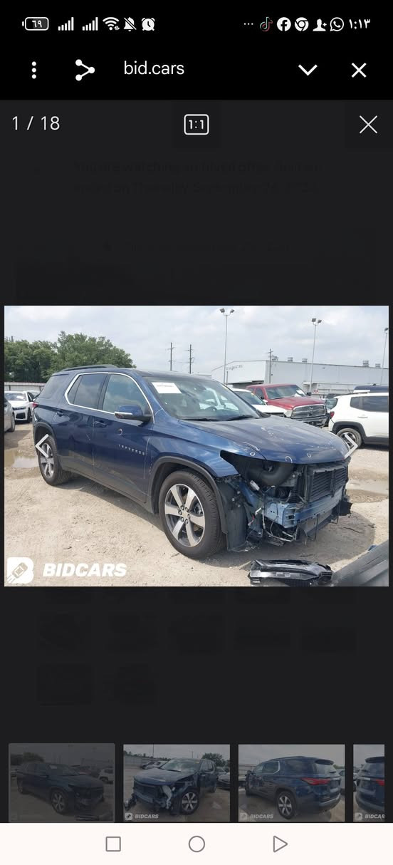 _وارد امريكي  للبيع 205$ موديل23 LT.. لا تخابر وتعبني وياك تعجبك تعال وشوف.. وبخدمتك
_لون نيلي  مميز 

_ ⚠️ضرر : حادثهه جاملغ امامي جهة السايق مبدل ... صور حادث بالمنشور 

 _ شواصي و الغود مكفوله

_محرك 6v مكفول 

_كير مكفول 

موصفات فول عدا فتحه  فئهLT

_خمس كامرات 5 ـــــ 360 درجه 📷

_كامره خلفيه أثناء قياده 📷

_رادار امامي خلفي جانبي ⚠️

_تنبيه هتزاز في الكشن استشعار رادارات⚠️

_كاميرات جانبيه خلفيه اماميه 📷

_ خمس بصمات ابواب  

_ويل لون سلفر مميز 

 _ دبل جنطة + فتح بثلاث وضعيات ( بصمه _ ودكمه _ واستشعار عند الاقتراب ) 

 _رادار امامي _رادار خلفي _رادار جانبي _توقف ذاتي

_هندبريك دكمه 

_تبريد ثلاث قطع : 

_  مقاعد تدفئه عدد 2

_كراسي جلد مميز منفصل vip

_شاشه قاصه

 _مثبت سرعه

 _تحكم استيرن + تدفئه استيرن + استيرن كهرباء 

_ تحديد مسار +تشغيل عن بعد 

_جنطه كهرباء (هايدروليك )

 _ مرايات كهرباء شفط + تحكمات 

_كشنات كهرباء  

_ تحديد نقاط عمياء

_سماعات Bose دمام +مضخم فول صوت 

_*سياره جديده رقم نجف 

_تحول ثاني يوم بأسم المشتري 

سياره جديده بمعنى الكلمه  

 *السعر_ اتصال او تواصل واتساب لمعرفه باقي تفاصيل  

مكان الديوانية.. والله مو سعرهه بس محتاج نقد.. بالعافية

الاستفسار الاتصال ‏‪***********

نص مكتوب في الصور:
- 15 / 18 bid.cars
- bid.cars
- 2 / 18
- 1:1
- BIDCARSO
- 1 / 18 bid.cars BIDCAR
- 17 / 18 bid.cars BIDCARC 360
- 13 / 18 bid.cars BIDICARS
- 12 / 18
- "September" : الإنجليزية
- سبتمبر
- september
- 1 september
- Sept..." : الإنجليزية
- bid.cars 14 / 18 1:1 BIDVARS
- You are watching archived offer. Auction ended on Thursday, September 26, 2024. Thursday, September 26, 2024 17 Photos 360 360° bid.cars Bidding Vehicle information
- bid.cars You are watching archived offer. Auction ended on Thursday, September 26, 2024. Thursday, September 26, 2024 17 Photos 360 360 Bidding Vehicle information