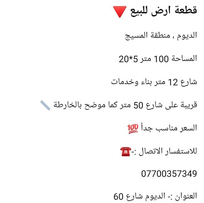 الديوم • ١٠٠م • شارع ٥٠م