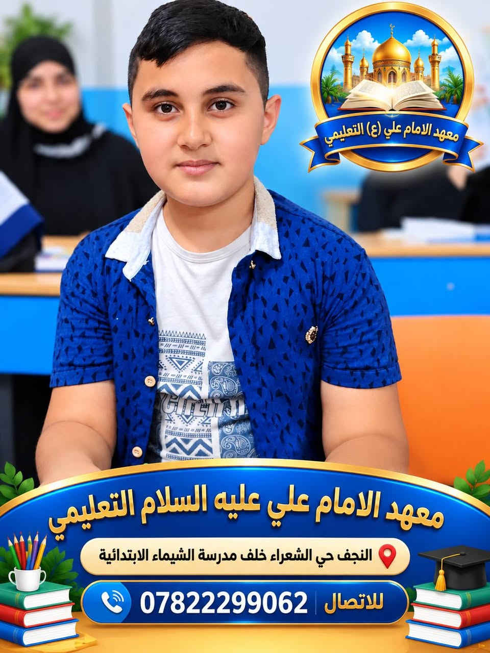 ✨📸 هُنا تبدأ حكاية التفوّق والنجاح 🌟

لقطات من أجواء الدراسة في معهد الإمام علي عليه السلام التعليمي 📚
همةٌ واجتهاد، وخطواتٌ واثقة نحو مستقبلٍ متميّز 🤍

📢 التسجيل مستمر
لا تفوّتوا الفرصة، وسجّلوا أبناءكم معنا ليكونوا جزءًا من رحلة التميّز والنجاح ✨
📍 النجف الأشرف – حي الشعراء – خلف مدرسة الشيماء الابتدائية
📞 للتسجيل والاستفسار: ***********
