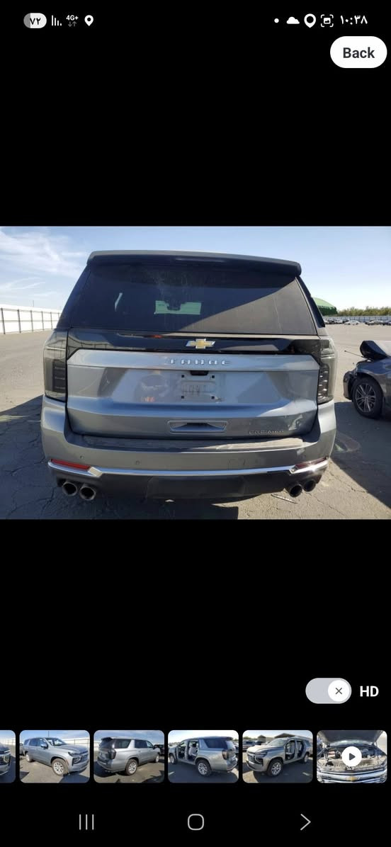 للبيع تاهو بريمير فول مواصفات موديل ٢٠٢٥ اني اشتريته من المزاد ثلاث اشهر وتوصل السياره هاتف *********** عنواني بغداد البلديات

نص مكتوب في الصور:
- Back
- Back HD