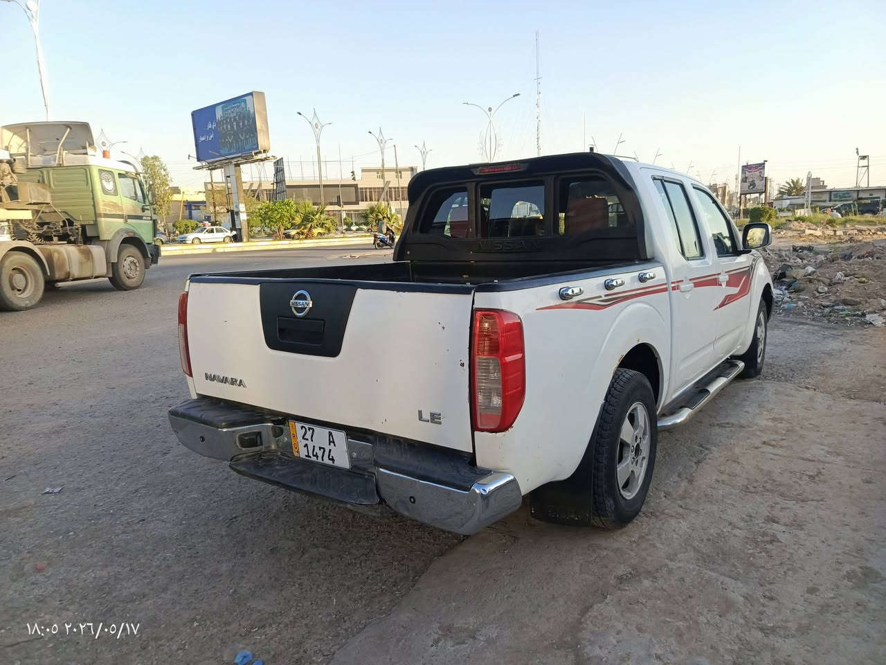 بيع او مراوس 

نيفارا 2008 محور ffti3000 رقم ذي قار  سنويه بأسمي 
اتصال على رقم وبيه واتساب
***********

نص مكتوب في الصور:
- ١٨:٠٣ ٢٠٢٦/٠٥/١٧
- ١٨:٠٥ ٢٠٢٦/٠٥/١٧