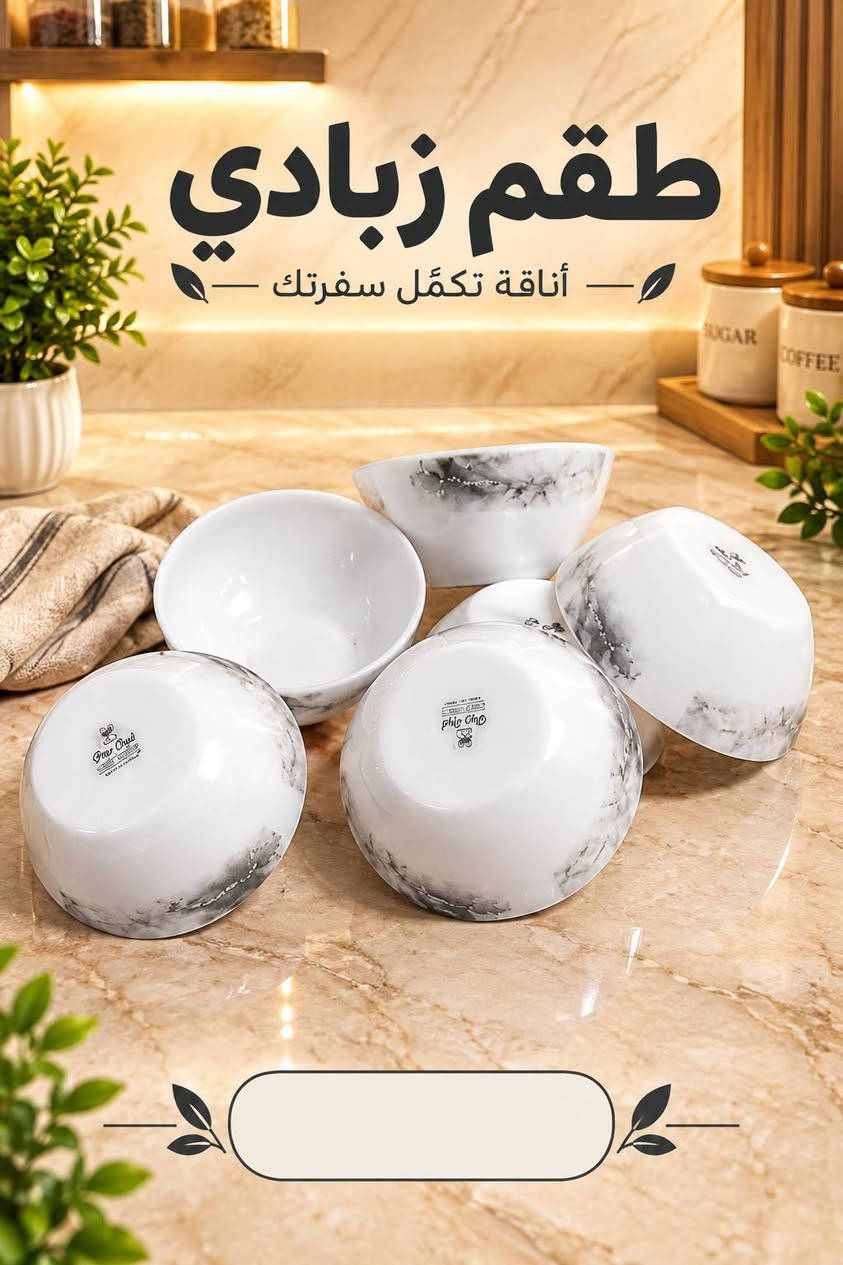 طقم صحون • طقم زبادي • تصميم أنيق