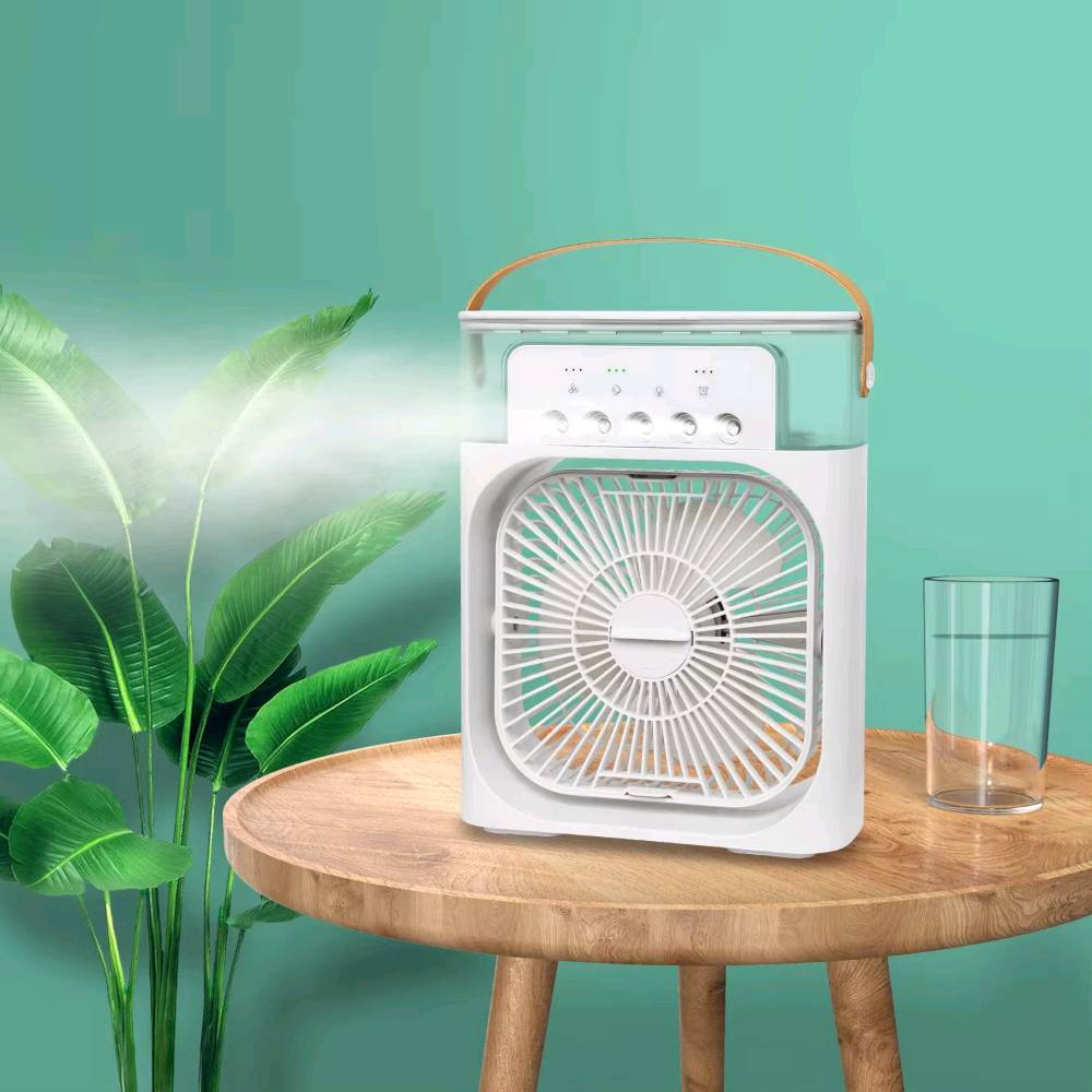 "تبريد محمول مع تحكم كامل وراحة عصرية! 🌬️ 
مروحة مكتبية أنيقة تجمع بين الأداء العالي والتصميم العصري. بفضل منفذ Type-C، يمكنك تشغيلها بسهولة من خلال أجهزة متعددة مثل اللابتوب، أو شاحن الهاتف، أو حتى باور بانك لتبقى منتعشًا أينما كنت.  **ميزات متقدمة تشمل:** - زر للتحكم بالسرعة مع ثلاث مستويات لتناسب احتياجاتك. - زر خاص للمبخرة، يتيح لك اختيار تشغيل نوزلة واحدة، ثلاث نوزلات، أو جميعها معًا. - زر لتغيير الألوان يمنحك أجواءً مرحة ومختلفة. - زر مؤقت لتنظيم وقت التشغيل حسب رغبتك.  تتميز المروحة بحجمها المدمج (10.23 × 8.26 × 3.54 إنش)، مما يجعلها مثالية للاستخدام في المكتب، المنزل، أو أثناء التنقل. اجمع بين التهوية المثالية، التحكم الكامل، والإطلالة الجذابة مع مروحتك الجديدة!  *خيارك المثالي في الأجواء الحارة، اجعلها رفيقك اليومي!*"

كل هذا بسعر 10 تلاف فقط!
ويوصلك لباب البيت

للطلب والاستفسار 
***********
واتساب للرد الفوري