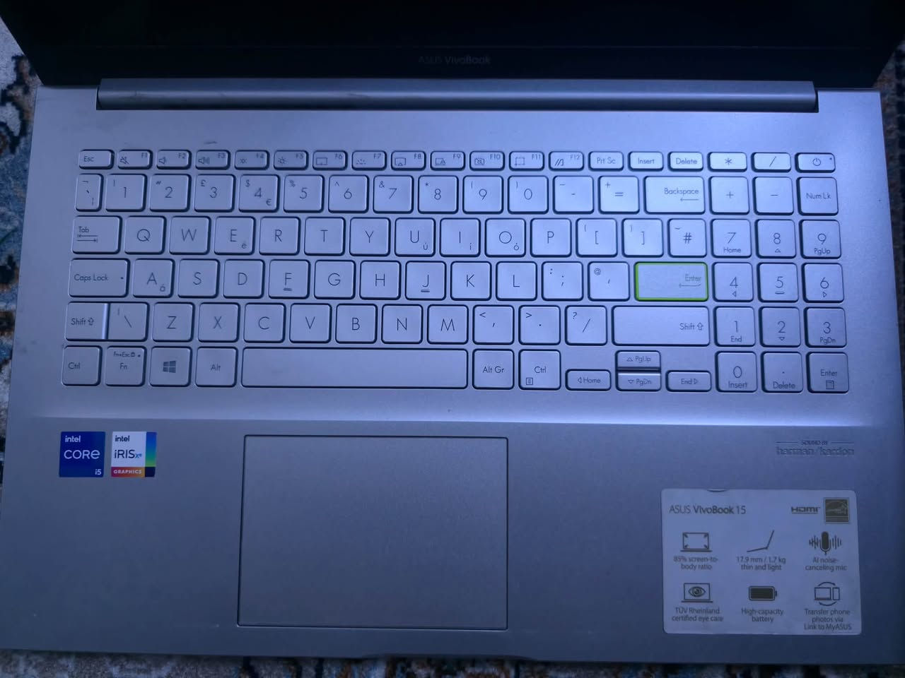 Asus Vivobook 15 • i5 الجيل 11 • ما بيها بطارية