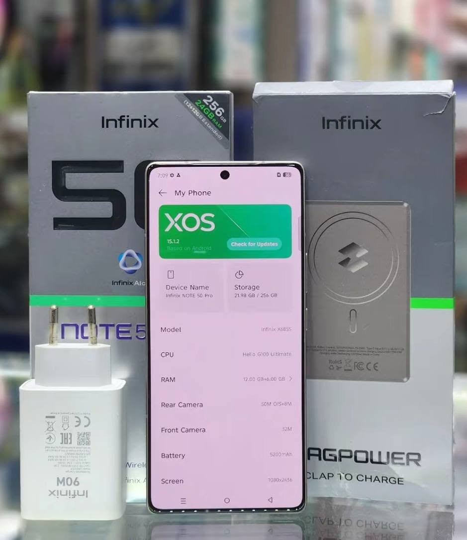 سلام عليكم جهاز للبيع اسم الجهاز Infinix NOTE 50 Pro
(ذاكرته 256)(عشوائيته 12+12) (السعر 325)
جهاز نضيف نضافته 100٪100 غراضه كامله 
‏‪***********‬‏ نجف
