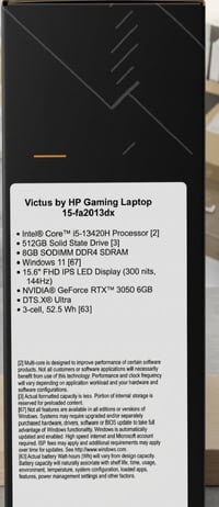 HP Victus • i5-13420H • RTX 3050 6GB