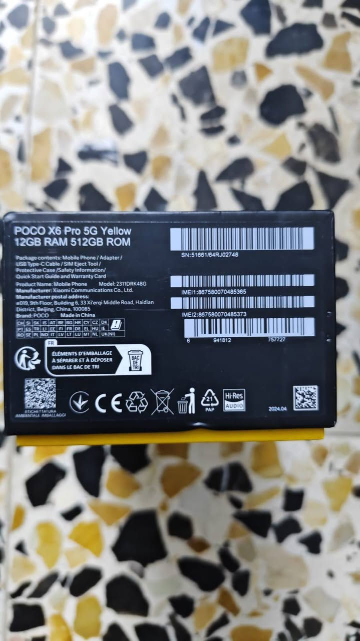 بوكو تلفون جديد 5G x6 ذاكره 512 كامل ملحقاته ما داخل تصليح ابد و الشاشه ما بيها اي  شخط  كارتونه ويا  *********** سعر 500

