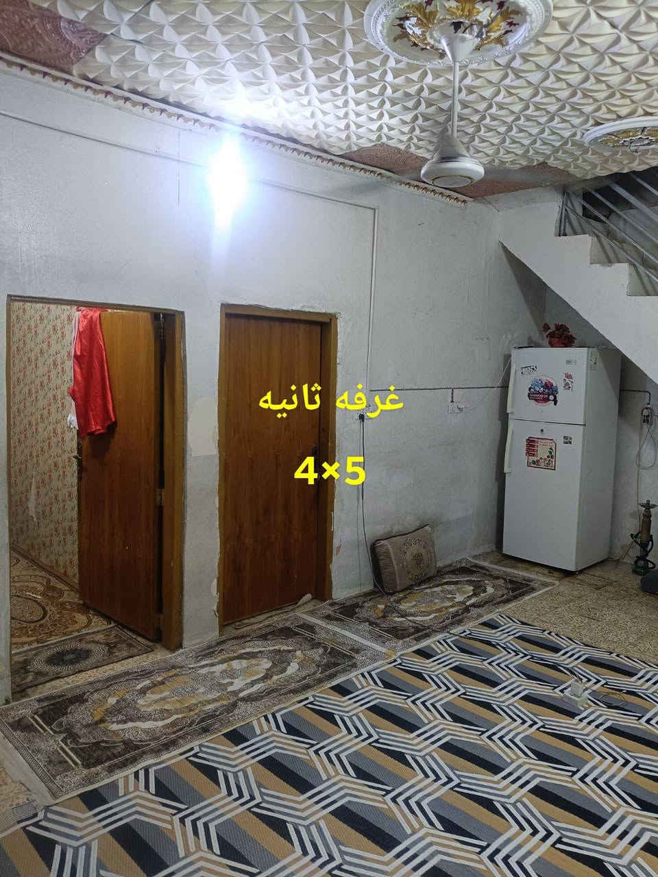 سلام عليكم بيت للبيع ركن شارع معمل شارع سيد حبيب
المساحه 150م البناء بلوك السقف عكاده+سقوف ثانويه الاساس تجعيب و الارضيه كاشي
زراعي عقد محكمه و بي قرار تطويب
 يتكون من غرفتين 5×4
و صاله 7×3ونص
وستقبال 5×4
مطبخ 4×4
حمام+تواليت خارجي +طارمه جبيره +سقيفه
حمام داخلي
مكشوفه كبيره
سطح كبير كامل من تشاريف
بيت مرتب و جبير كلشي ماعايز
اني صاحب البيت و البيت بأسمي السعر 20 مع مجال
اي تفاصيل اكثر الاتصال او مراسله واتساب***********

نص مكتوب في الصور:
- طارمه كبيره
- تواليت
- حمام
- خارجي
- استقبال 5×4
- مطبخ 4*4
- غرفه ثانيه 4×5