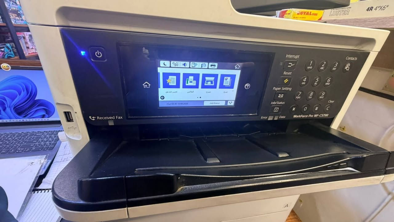 المواصفات الرسمية:-
 الطابعة هي Epson WorkForce Pro WF-C579R، وهي طابعة متعددة الوظائف مخصصة للاستخدام المكتبي والعمل بكميات 
أهم المواصفات التفاصيل:-
الموديل WF-C579R
النوع (طباعة + نسخ + سكانر + فاكس) 
التقنية(PrecisionCore Inkjet) 
الألوان(4 ألوان: أسود، سماوي، أصفر، ازرق) 
دقة الطباعة (حتى 4800 × 1200 dpi) 
سرعة الطباعة
24 صفحة/دقيقة أسود وملون حسب معيار ISO
السرعة القصوى(حتى 34 صفحة/دقيقة) 
الطباعة على الوجهين (نعم، أوتوماتيكياً) 
سرعة النسخ(حوالي 22 نسخة/دقيقة) 
السكنر(ملون + ADF تلقائي) 
سعة ADF(تصل إلى 50 ورقة في بعض المواصفات الرسمية) 
دورة العمل القصوى(حتى 50,000 صفحة شهرياً) 
الحبر(نظام RIPS بأحبار قابلة للاستبدال) 
اتصال(USB + Ethernet + Wi-Fi) 
     السعر٦٥٠ الف وبيها مجال (بغداد الاسكان) 
              *********** واتس اب
