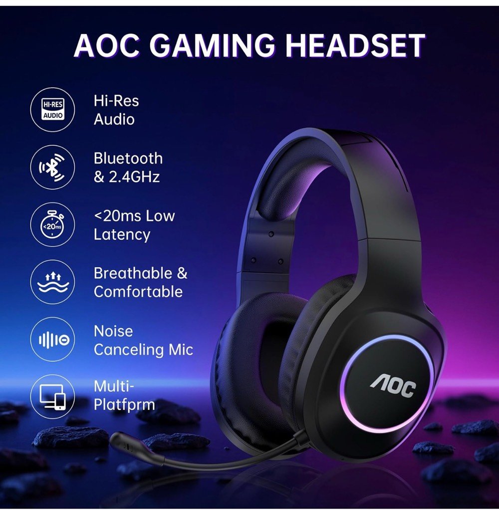 🎧🔥 AOC Gaming ACG2502 – سماعة ألعاب لاسلكية احترافية 🎮

استمتع بصوت غامر وراحة عالية مع سماعة AOC Gaming ACG2502، المصممة لعشاق الألعاب والمحتوى الترفيهي. ⚡

🌟 أبرز المميزات:
🔹 اتصال 2.4GHz + Bluetooth 5.4 + سلكي 3.5mm 📡
🔹 زمن استجابة منخفض يصل إلى 20ms ⚡
🔹 مشغلات صوت 50mm Graphene لصوت واضح وقوي 🎧
🔹 صوت محيطي افتراضي 7.1 🔊
🔹 بطارية تدوم حتى 45 ساعة 🔋
🔹 ميكروفون مرن مع تقليل الضوضاء 🎙️
🔹 تصميم Over-Ear مريح لجلسات اللعب الطويلة
🔹 وزن خفيف حوالي 239g ✨

💥 صوت قوي + اتصال سريع + راحة طويلة = تجربة Gaming متكاملة!

📲 للطلب والاستفسار عبر واتساب:
***********

🚚 توصيل إلى كافة محافظات العراق 🇮🇶