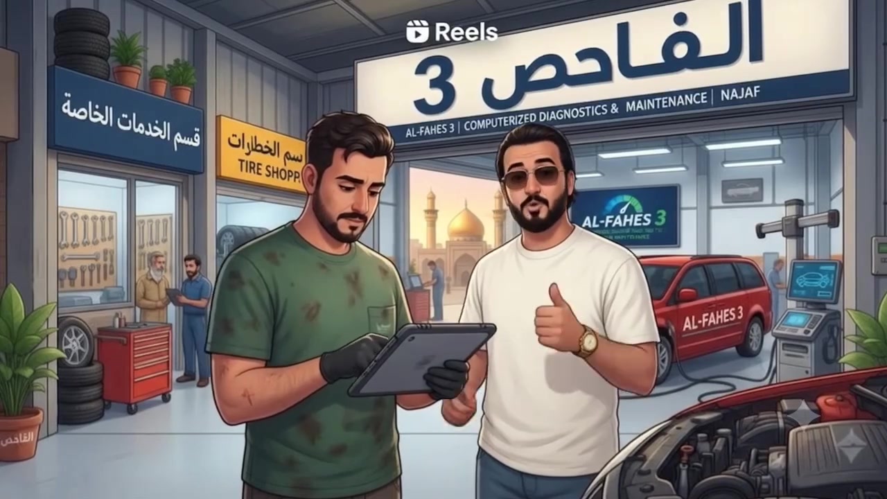 الفاحص 3 لخدمات فحص وتصليح السيارات الشاملة في النجف الأشرف، أحدث الأجهزة ودقة متناهية في التشخيص.
​الخدمات: فحص برمجة وكمبيوتر، صيانة ميكانيكية وكهربائية، وكشف الأعطال بأحدث التقنيات.
​العنوان: النجف الأشرف - محلات ملعب النجف - مقابل مرقد السيد الشهيد الصدر الأول (قدس).
​للتواصل والاستفسار:
​***********
​***********

