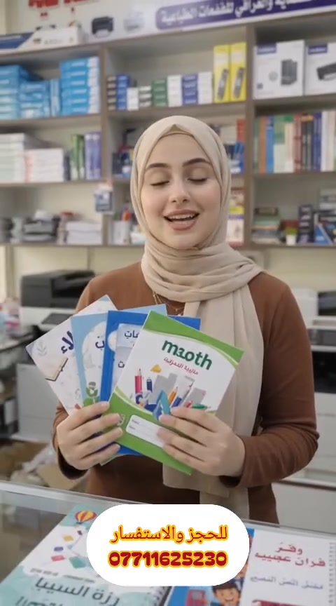 📚✨ دفاتر مميزة بطباعة خاصة لطلابنا الأعزاء ✨📚

نوفر لكم خدمة طباعة الدفاتر المدرسية مع صورة الطالب على الغلاف، لتكون دفاتر طفلكم مميزة وبشكل جميل ❤️🎒

📖 تتوفر الدفاتر حسب الطلب:
🔹 دفاتر فئة 100 ورقة
🔹 دفاتر فئة 60 ورقة

📌 مع إمكانية اختيار وطباعة صورة الطالب على الغلاف حسب رغبة الزبون.وداخل الدفتر 

كما تتوفر لدينا ✨
📚 دفاتر القراءة للمرحلة الابتدائية
من الصف الأول الابتدائي إلى الصف السادس الابتدائي.

📞 للاستفسار والطلب:
***********

🚚 أجور التوصيل:
📍 بسماية: 1000 دينار
📍 بغداد والمحافظات: 5000 دينار

✨ اطلب الآن واجعل دفاتر طفلك مميزة بصورته الخاصة ✨
