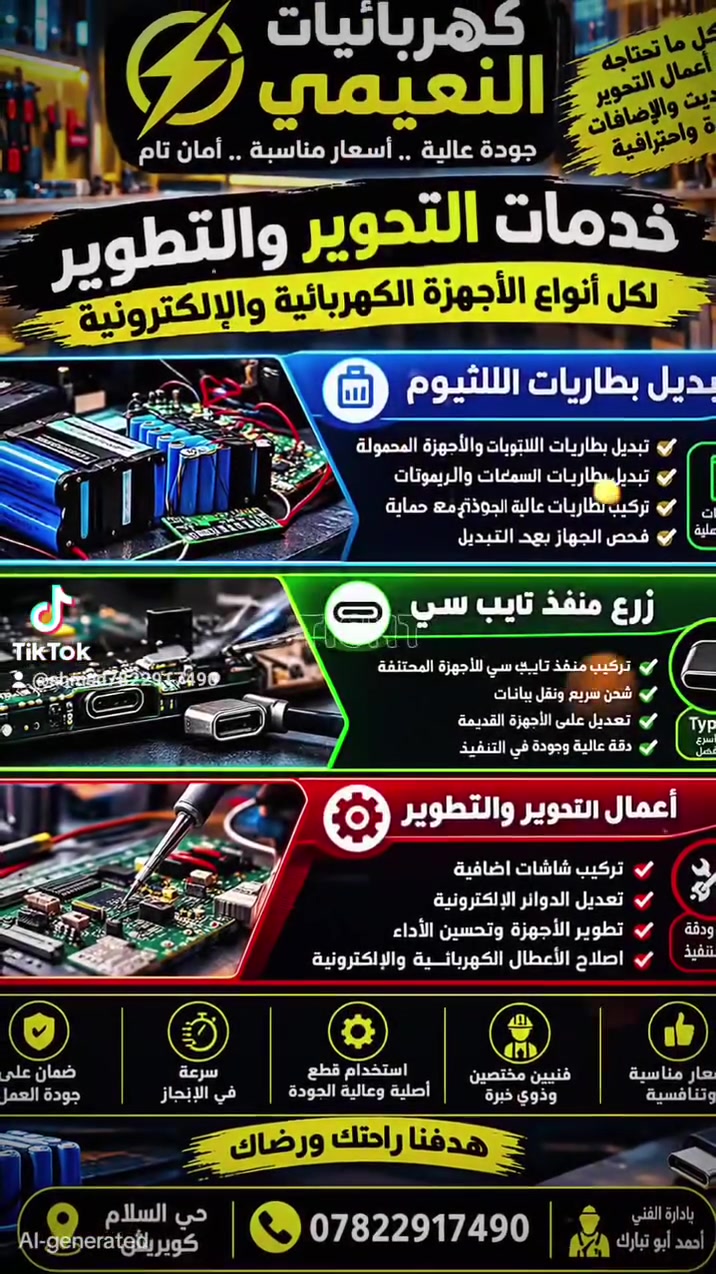 كهربائيات النعيمي • حي السلام • تركيب كاميرات