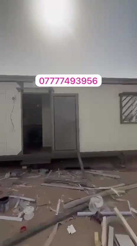 سلام عليكم كرفان قياس 12 * 3متر غرفتين و مطبخ و حمام شغل درجة اولى حديد ثقيل 
مكان بغداد جرف النداف اي ستفسار اتصال على الرقم جميع القياسات متوفرة حسب الطلب و القياسات تفصال جديد 
***********
توصيل جميع المحافظات

