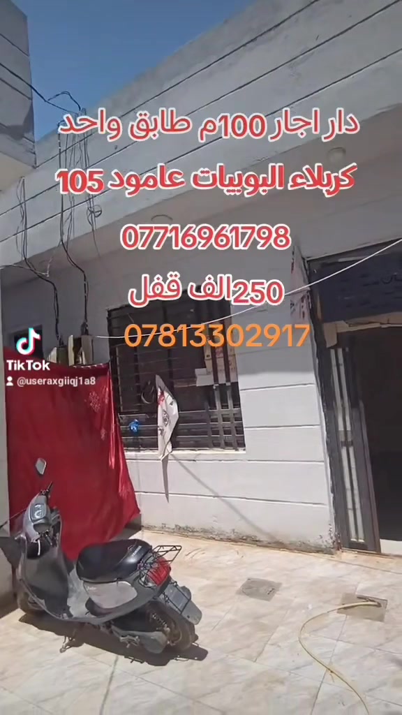 كربلاء البويبات • ١٠٠م • للايجار