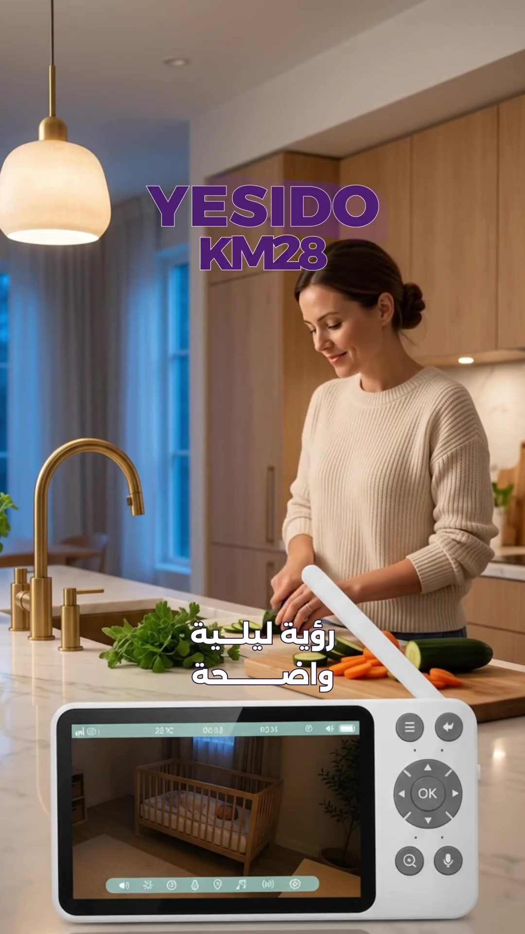متابعة طفلچ مو لازم تكون قلق وتعب دائم.. ويا جهاز مراقبة الأطفال Yesido KM28، راح تكونين يمه ب كل لحظة وإنتِ ب كامل الراحة. ​ ​شاشة واسعة 5 بوصة: رؤية واضحة جداً + إمكانية المتابعة عبر تطبيق الموبايل من أي مكان بالـ Wi-Fi. ​دقة عالية 1080P: صورة ناعمة وواضحة جداً لحركة الطفل. ​مستشعر كشف البكاء (Crying Detection): ينبهچ فوراً أول ما يبچي الطفل حتى تتصرفين بسرعة. ​رؤية ليلية (Infrared): كشف ومراقبة واضحة بالظلمة بدون ما تشغلين أضوية تزعجه. ​تحدث باتجاهين (Two-Way Talk): احچي ويا طفلچ وهدّيه بصوتچ وإنتِ بالمطبخ أو الصالة. ​حركة واسعة: الكاميرا تدور أفقي  وعمودي  لتغطية الغرفة بالكامل. ​موسيقى هادئة: يحتوي على 8 نغمات نوم  مدمجة تساعده ينام بسرعة. ​ المنتج متوفر بناروتو سنتر ____ أوقات العمل 🕚من ساعة 11 صباحاً لغاية 11 مساءاً عدا يوم الجمعة من ساعة 4 لغاية 11 مساءاً 📍العنوان : البصرة/العباسية مقابل شركة اسياسيل 📱ارقام المركز : المبيعات / *********** - *********** الصيانة / *********** - ***********
