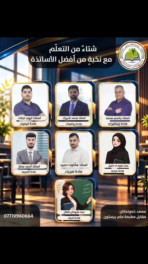 الصف السادس الإعدادي • دورة شتوية • خورماتو