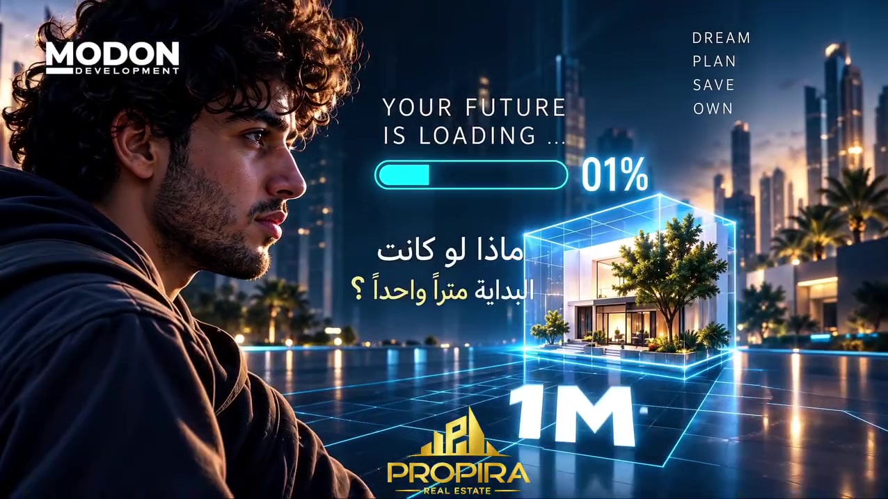 لم نُصغّر الحلم…
غيّرنا فقط حجم البداية.

ماذا لو لم يكن عليك شراء البيت كاملًا لتبدأ امتلاكه؟

متر واحد.
قد يبدو رقمًا صغيرًا…
لكنه قد يكون أول جزء من بيتك، وأول أصل تملكه، وأول قرار حقيقي لمستقبلك.

من متر… إلى ملكية.
ومن ملكية… إلى بيت.
ومن بيت… إلى مستقبل.

1M² by MODON
لأول مرة، لا تسأل: كم أحتاج لأمتلك بيتًا؟
اسأل: من أين أبدأ؟

والإجابة:
ابدأ بمتر.
سجل اهتمامك 

الاعداد محدودة 

🔟|🔟 VISION 10|10
من هنا… يبدأ عراق المستقبل 🇮🇶
***********

Https://forms.gle/CEyKUY83JAZZyNFL9
