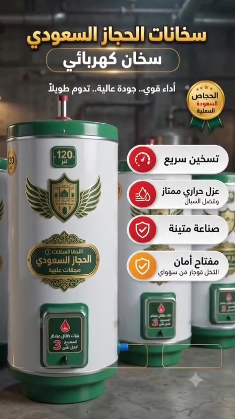 اللهم صل على محمد وآل محمد 
من معمل الحجاز السعودي الاصلي 
سخان الحجاز السعودي ثقيل 2ملم 
قياسات حقيقه 
160لتر 
120لتر 
80لتر 
الى اصحاب الشركات والمحلات التجاريه 
مستعدين تجهيز سخان الحجاز السعودي 
وباسعار معمل مباشر 
الى جميع محافظات العراق 🚛🚛
***********📞
***********📞
