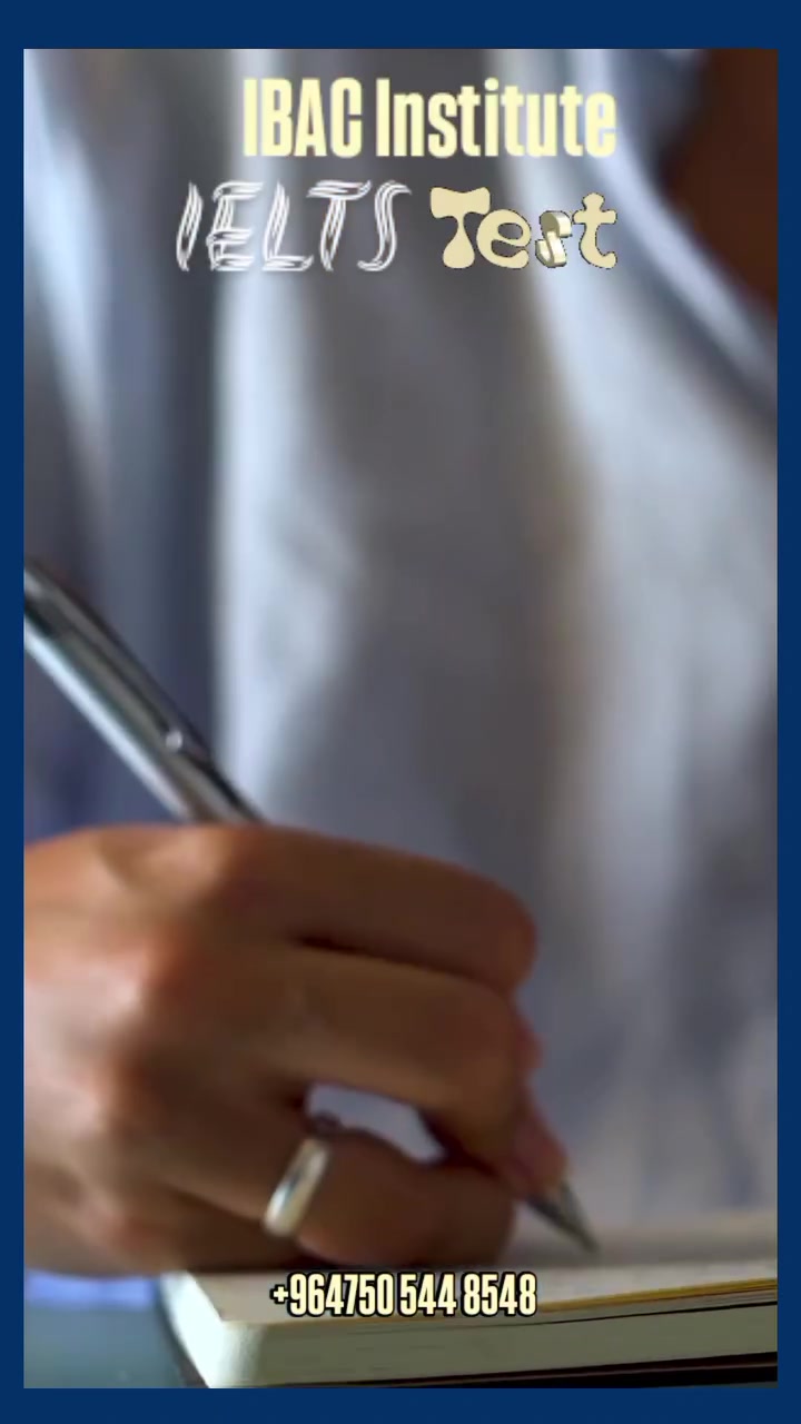 حلم الدراسة أو الهجرة أو العمل بالخارج يبدأ بدرجة IELTS قوية

لا تضيع وقتك بالتجربة والخطأ تعلّم مع كورس IELTS أونلاين المصمم لرفع درجتك بأسرع طريقة ممكنة 📈

✅ تدريب على جميع أقسام الامتحان
✅ نماذج وأسئلة حقيقية
✅ استراتيجيات للحصول على أعلى Score
✅ متابعة مباشرة مع المدرّب

 الأماكن محدودة... احجز مقعدك الآن وابدأ رحلتك نحو الدرجة التي تطمح لها!

+964750 544 8548

#IELTS #IELTSPreparation #IELTSCourse #StudyAbroad #IELTSExam #EnglishLearning #Band7 #Band8 #OnlineCourse #تعلم_الانجليزية #ايلتس #دراسة_الخارج #منحة_دراسية #هجرة #تطوير_اللغة
